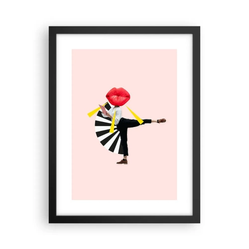Póster en marco negro - Arte pop surrealista - 30x40 cm