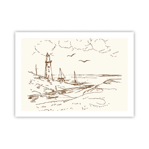 Póster - Un esbozo de un recuerdo de verano - 70x50 cm