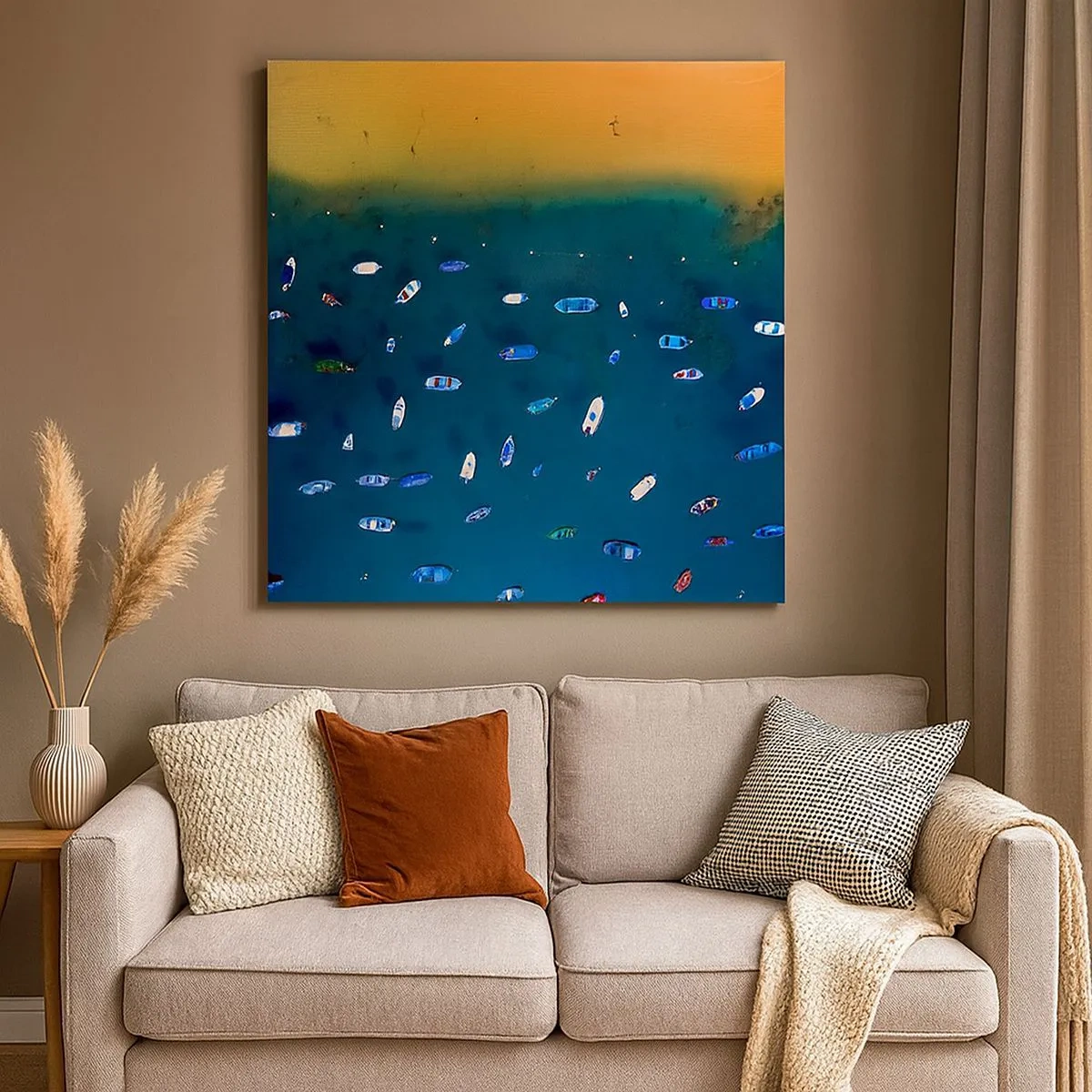 Cuadro sobre lienzo - Impresión de Imagen - Un juego de vacaciones - 30x30 cm