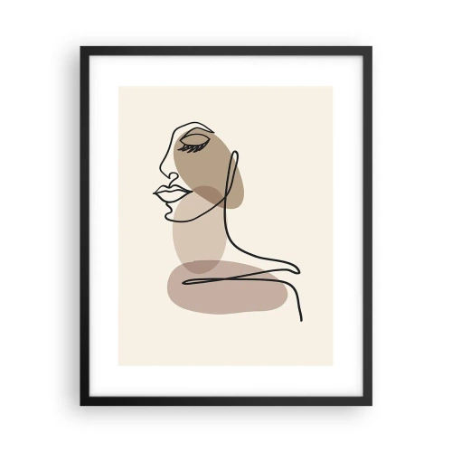 Póster en marco negro - Escucharse a sí misma - 40x50 cm