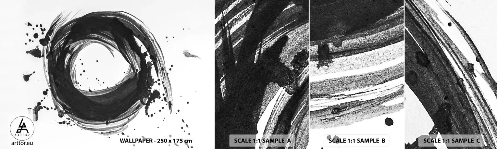 Muestra de fotomural autoadhesivo Deluxe Sticker - El torbellino de la creación - Abstracción, Pedazo, Gráficos - 100x30 cm