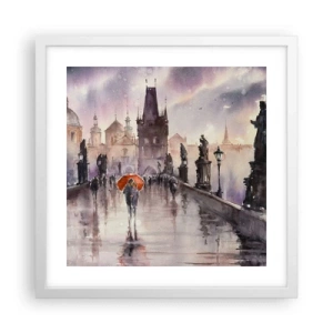 Póster en marco blanco - La gente no cambia - 40x40 cm