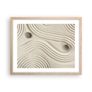 Póster en marco roble claro - Un toque de calidez - 50x40 cm