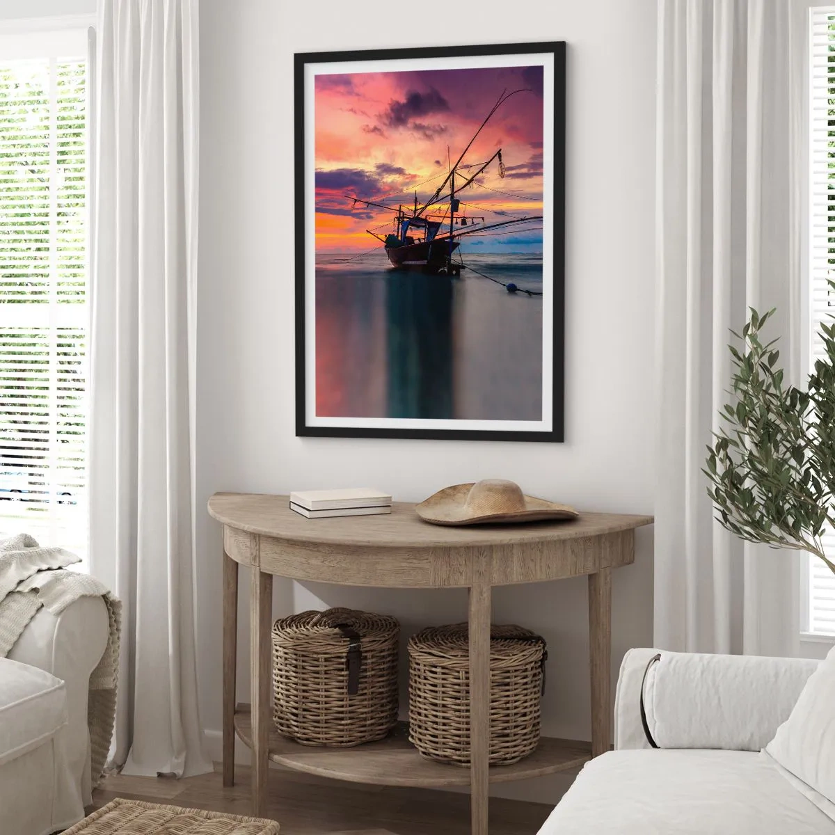 Póster en marco negro - Una noche exótica - 40x50 cm