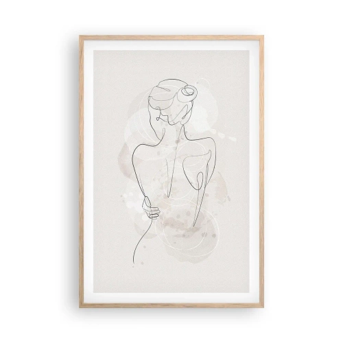 Póster en marco roble claro - Como un cuerpo sensible - 61x91 cm