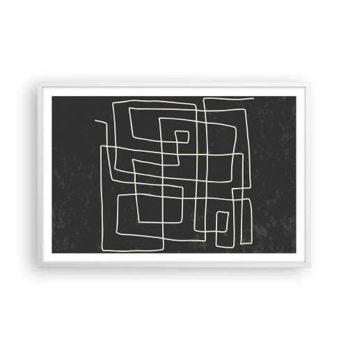 Póster en marco blanco - No es tan sencillo - 91x61 cm