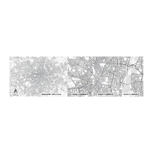 Muestra de fotomural autoadhesivo Deluxe Sticker - Un mapa del laberinto de Londres - Ciudad, Mapa de la ciudad, Londres - 100x30 cm