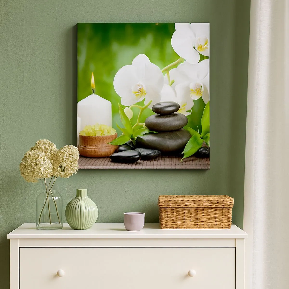 Cuadro sobre lienzo - Impresión de Imagen - Un toque fragante, floral y suave - 30x30 cm