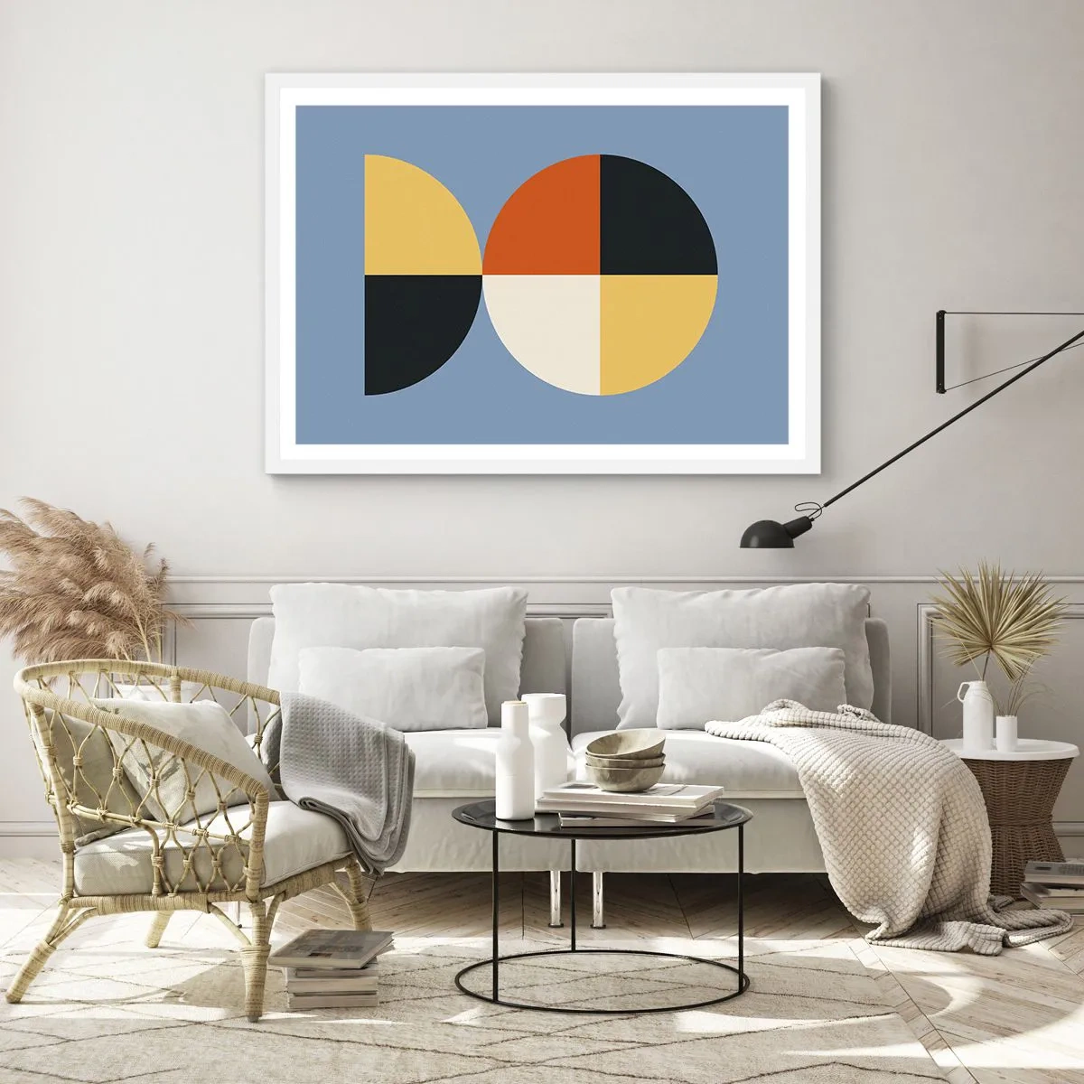 Póster en marco blanco - Mira y cuenta - 50x40 cm