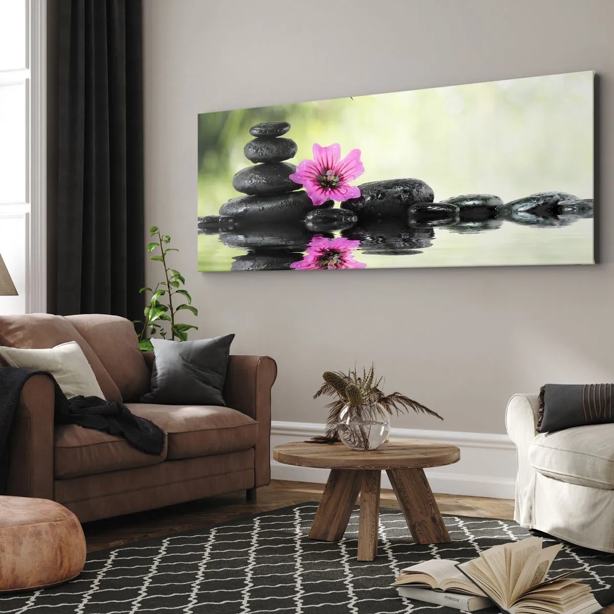 Cuadro sobre lienzo - Impresión de Imagen - Tiempo para el alma - 90x30 cm