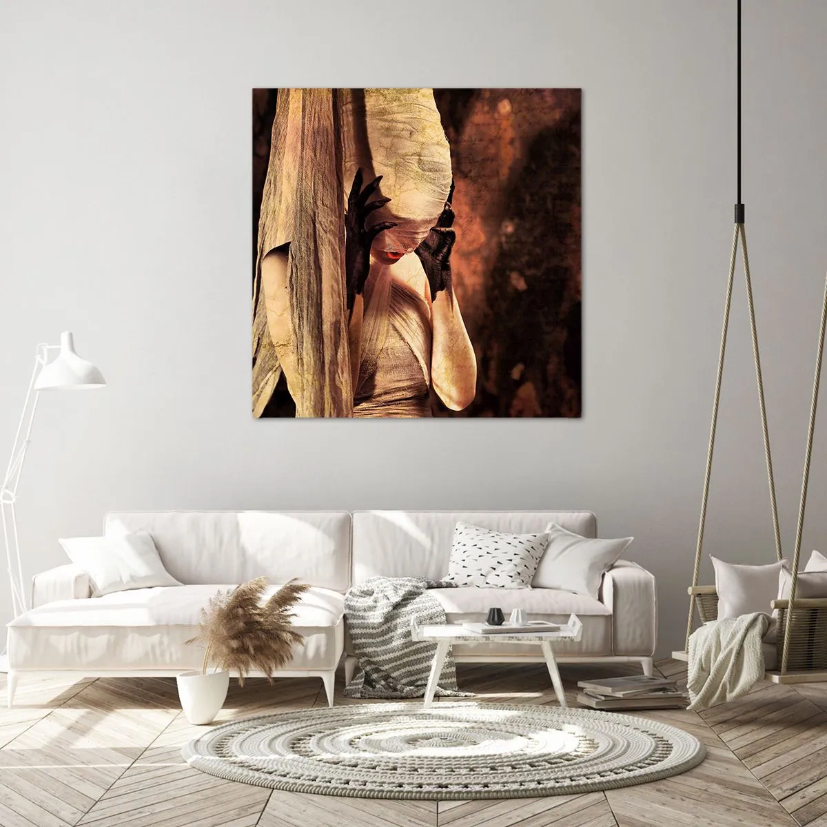 Cuadro sobre lienzo - Impresión de Imagen - Entre el bien y el mal - 60x60 cm