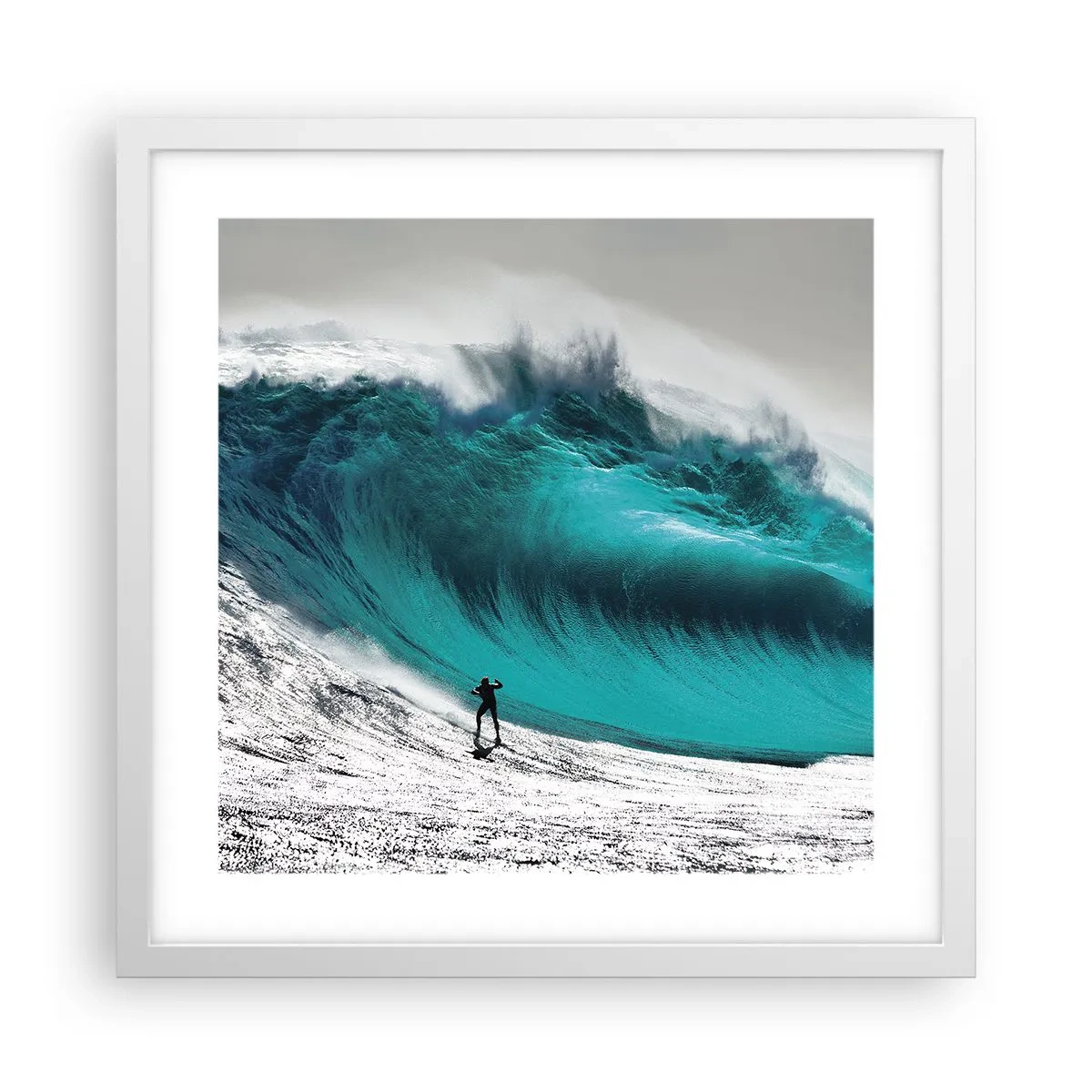 Póster en marco blanco - Reto aceptado - 40x40 cm