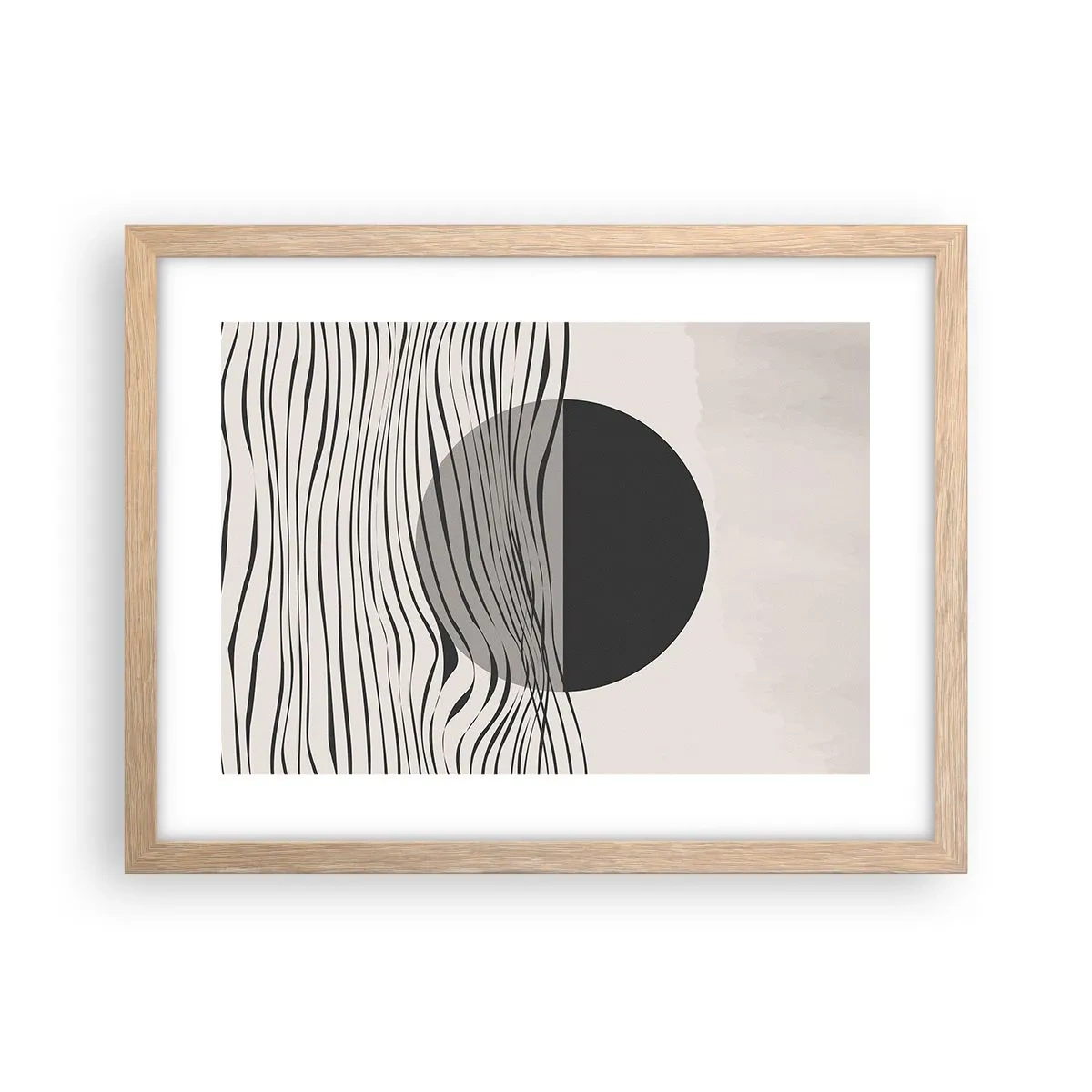 Póster en marco roble claro - Media composición - 40x30 cm