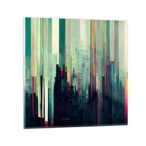 Cuadro sobre vidrio - Impresiones sobre Vidrio - Ciudad futurista - 30x30 cm