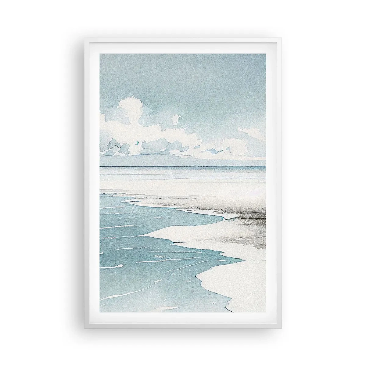 Póster en marco blanco - Suave marea otoñal - 61x91 cm