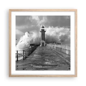 Póster en marco roble claro - Audaz - 50x50 cm