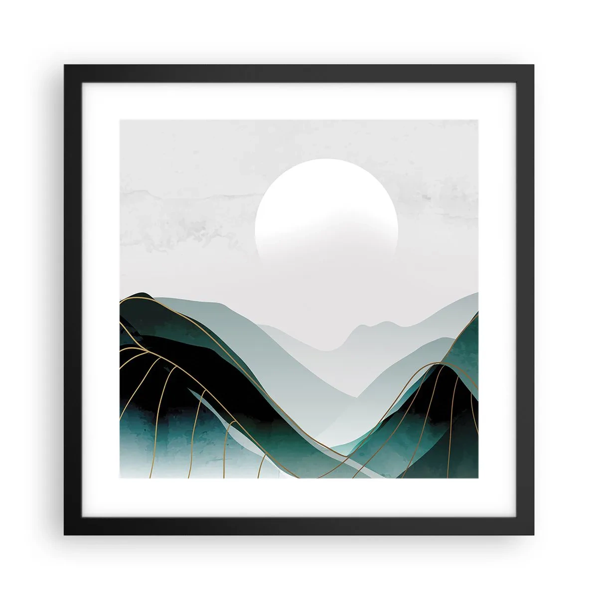 Póster en marco negro - Con toda la majestuosidad - 40x40 cm