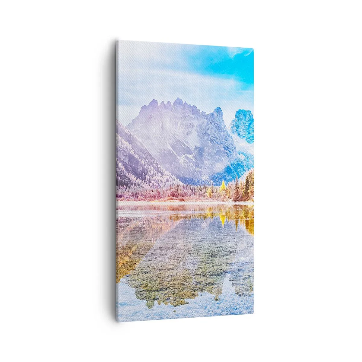 Cuadro sobre lienzo - Impresión de Imagen - Ya es otoño en las montañas - 55x100 cm