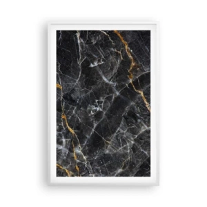 Póster en marco blanco - La vida interior de la piedra - 61x91 cm