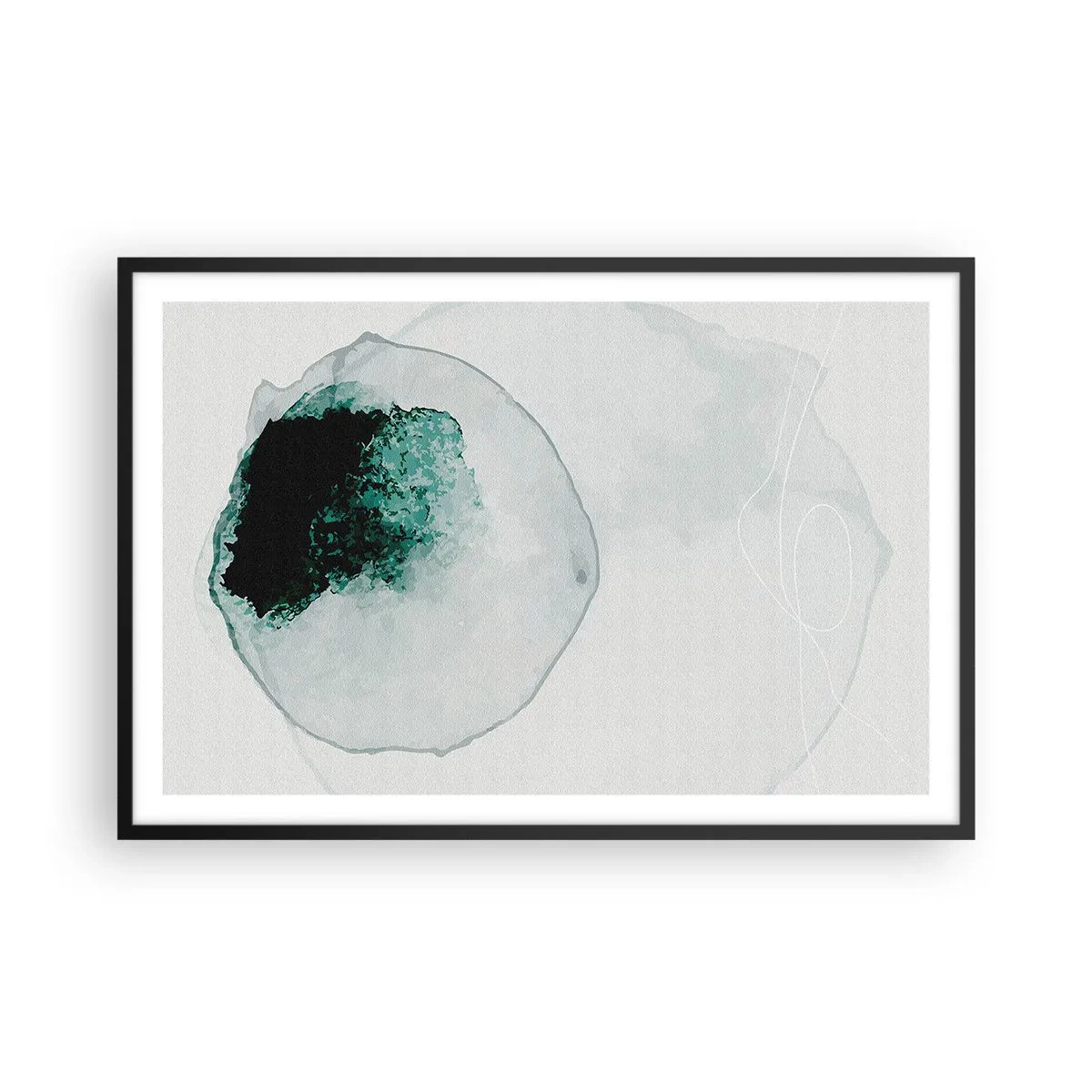 Póster en marco negro - En una gota de agua - 91x61 cm