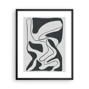Póster en marco negro - Juego abstracto en un laberinto - 40x50 cm