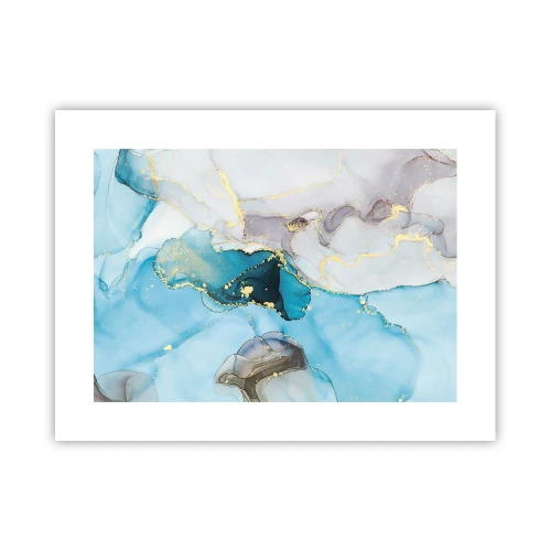 Póster - Un estudio del encuentro entre el gris y el turquesa - 40x30 cm