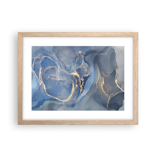 Póster en marco roble claro - Polvo de oro - 40x30 cm