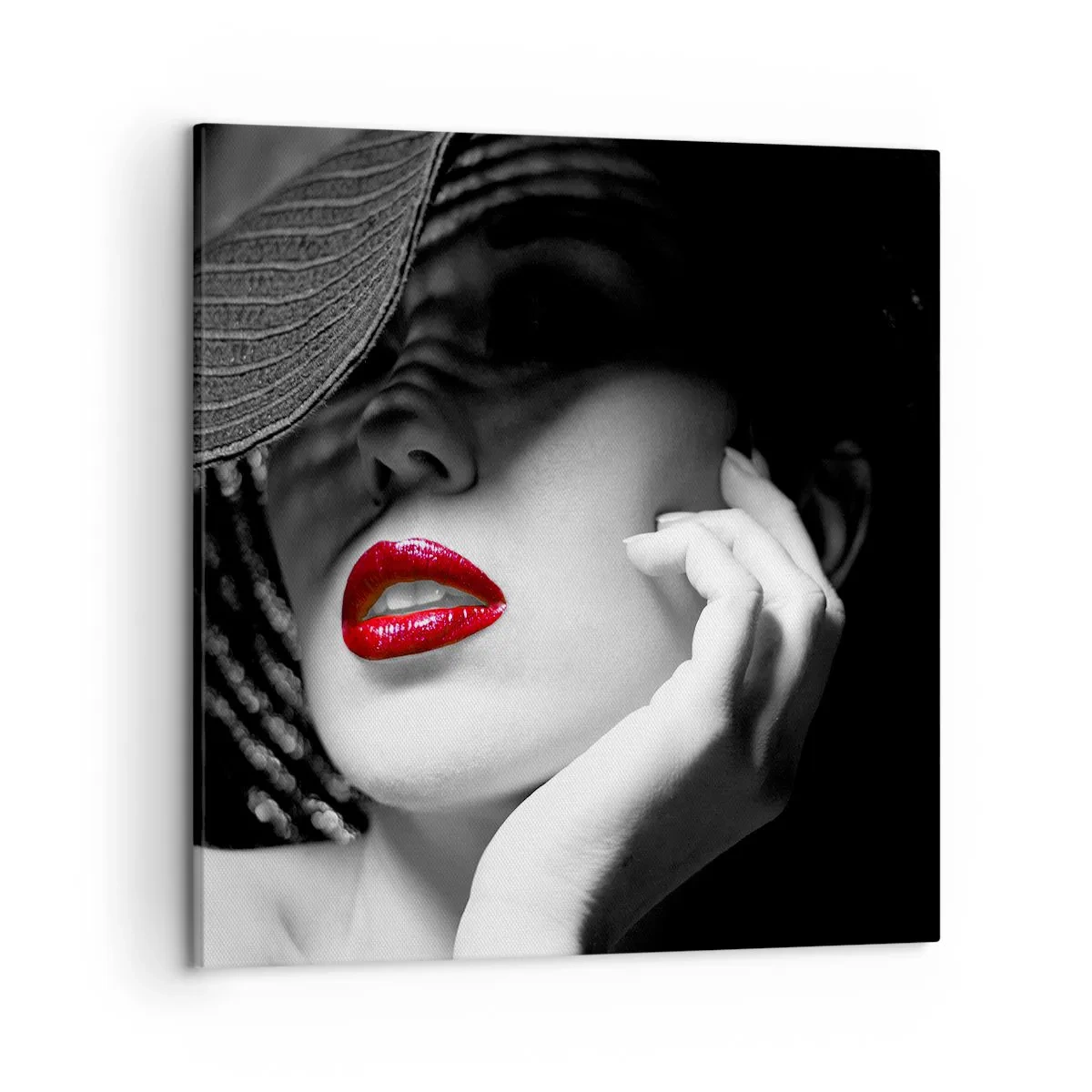 Cuadro sobre lienzo - Impresión de Imagen - Estudio en escarlata - 50x50 cm