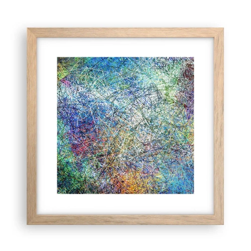 Póster en marco roble claro - No es tan fácil - 30x30 cm