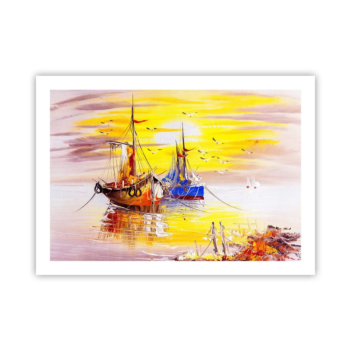 Póster - Un merecido descanso en el puerto - 70x50 cm