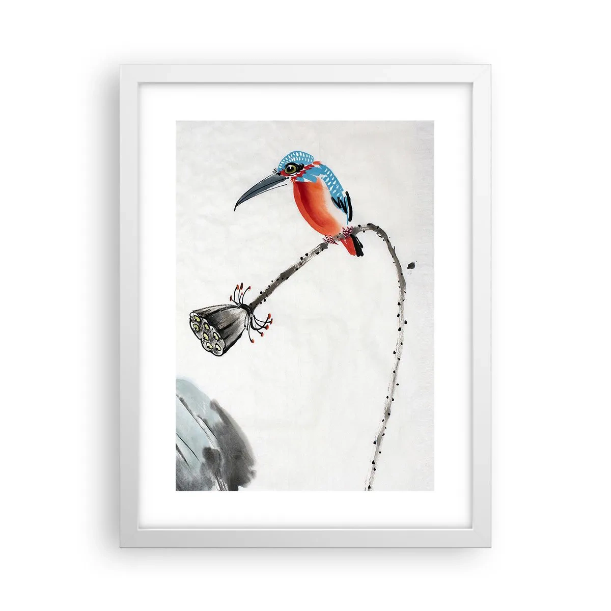 Póster en marco blanco - La vida de la pradera - 30x40 cm