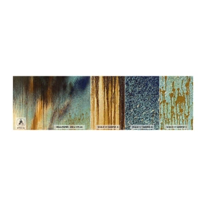 Muestra de fotomural Premium Canvas - Una composición colorista no accidental - Abstracción, Industrial, Pintar - 100x30 cm