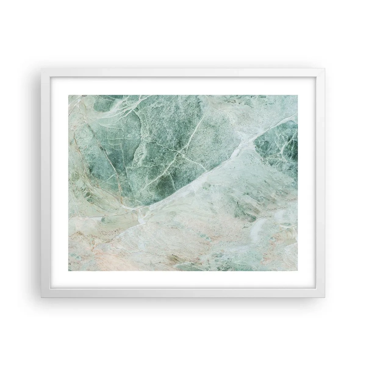Póster en marco blanco - El noble frescor de la piedra - 50x40 cm