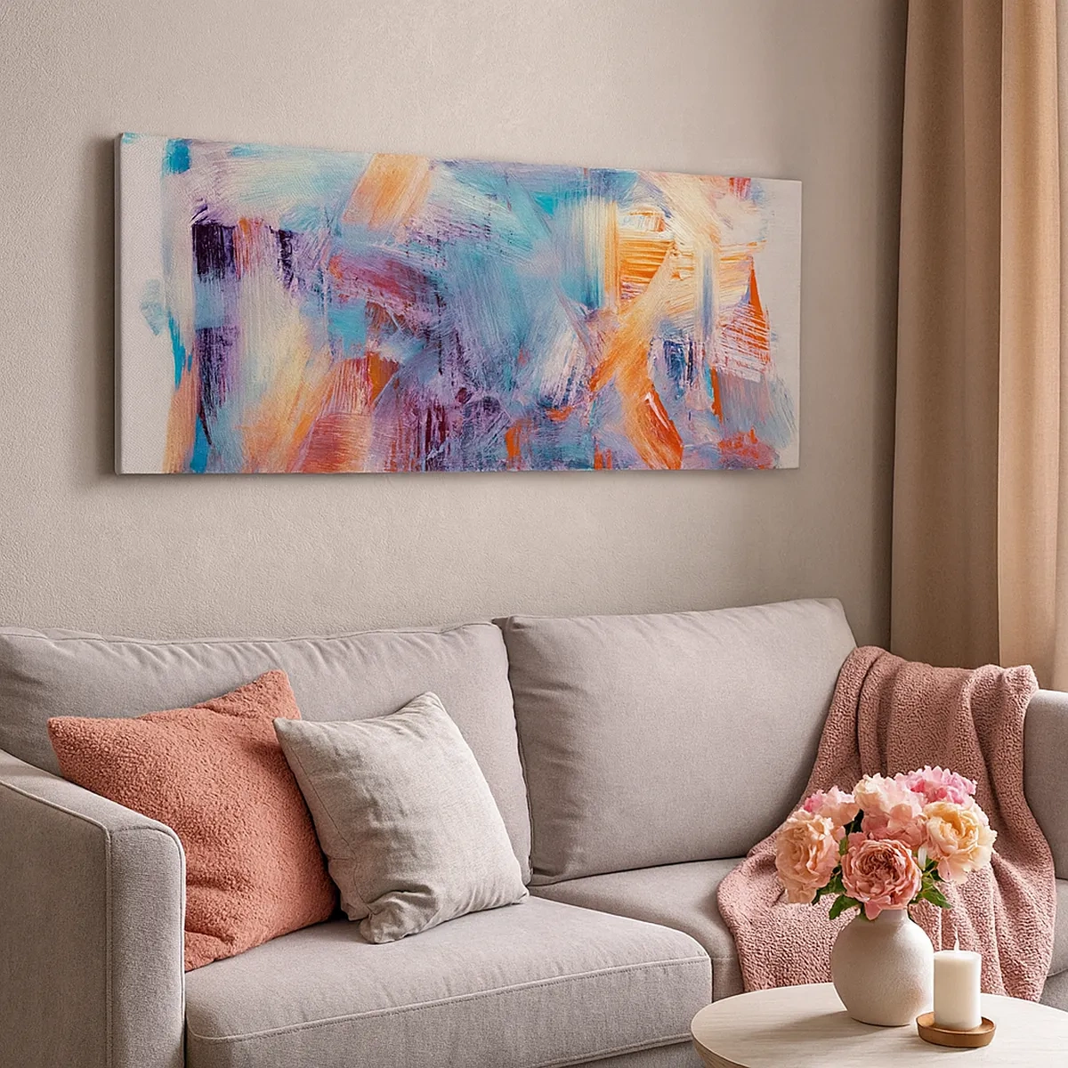 Cuadro sobre lienzo - Impresión de Imagen - Colorido desorden - 30x30 cm