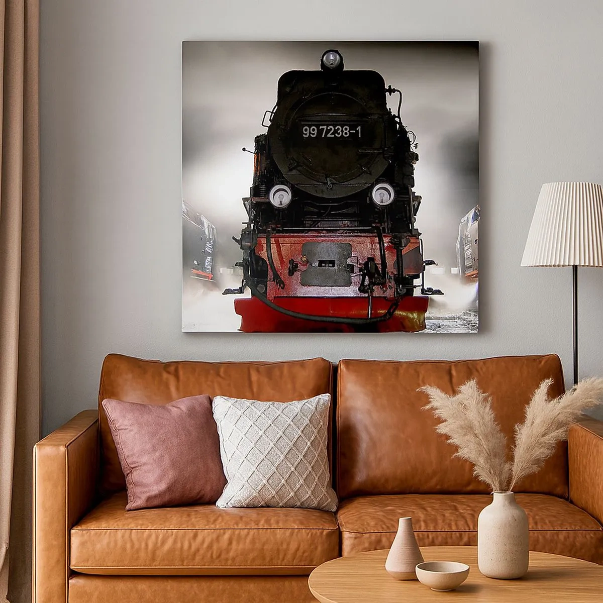 Cuadro sobre lienzo - Impresión de Imagen - De pie, jadeando y soplando - 30x30 cm