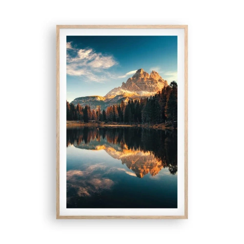 Póster en marco roble claro - Paisaje duplicado - 61x91 cm
