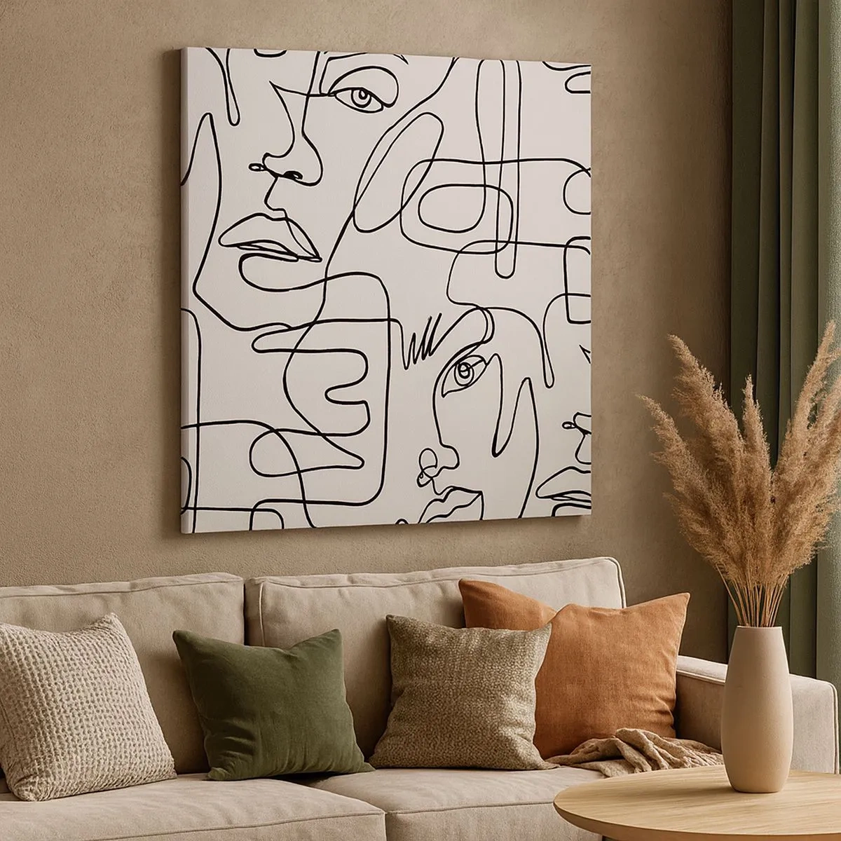 Cuadro sobre lienzo - Impresión de Imagen - Entre emociones enredadas - 30x30 cm