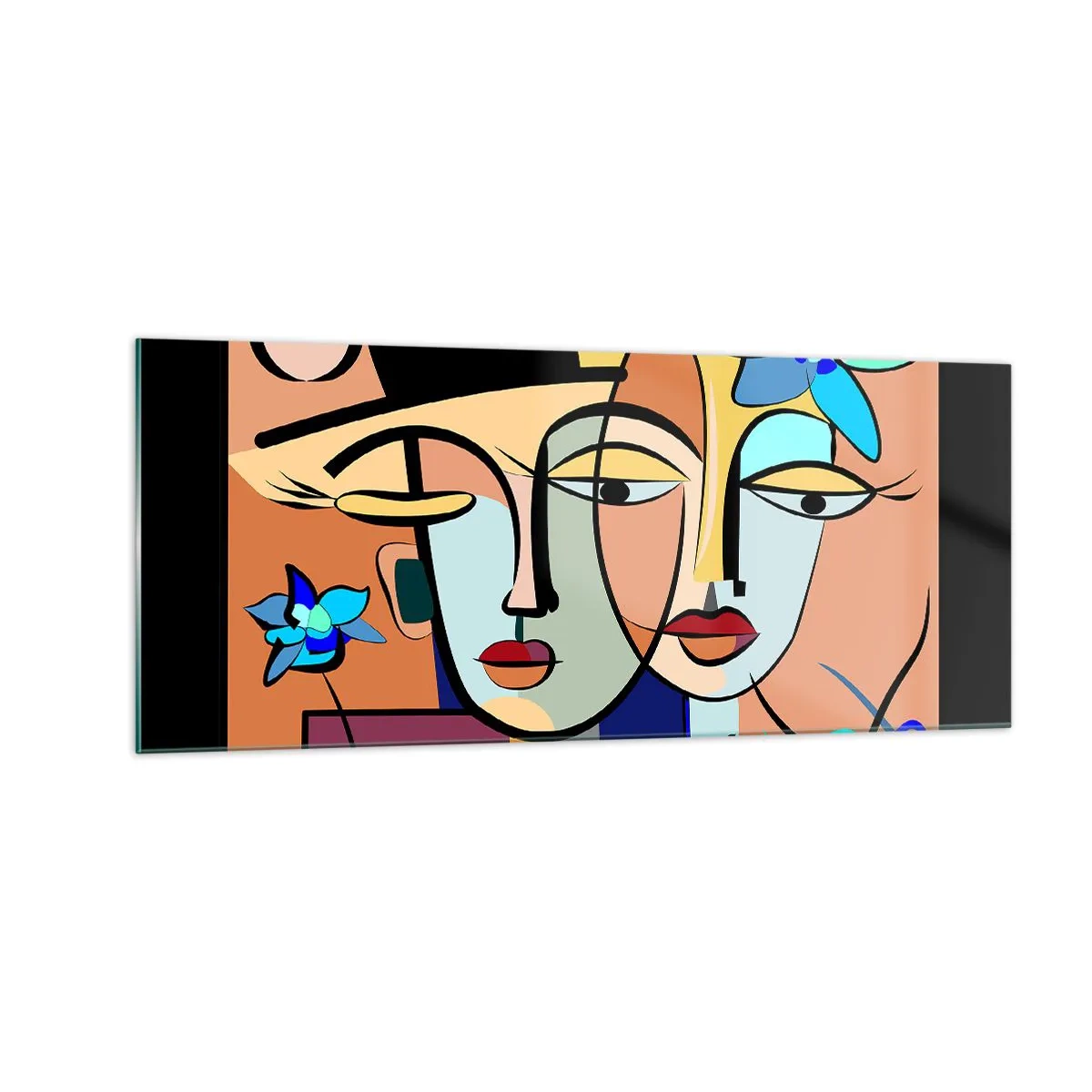 Cuadro sobre vidrio - Impresiones sobre Vidrio - Randez vous de Picasso - 100x40 cm
