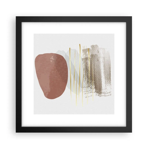Póster en marco negro - Una columnata abstracta - 30x30 cm