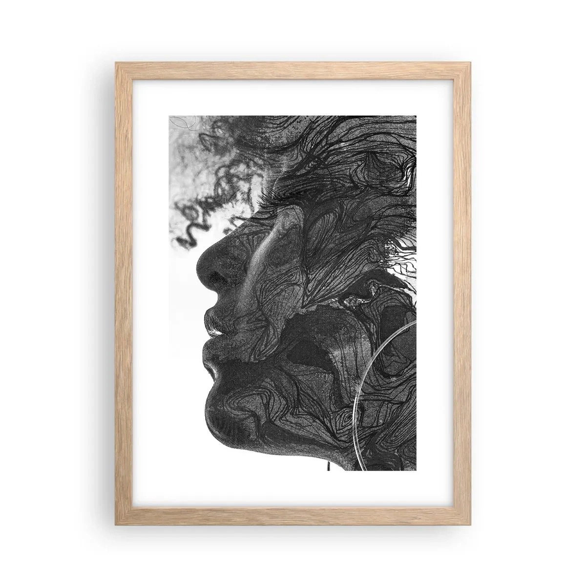 Póster en marco roble claro - Enredada en sueños - 30x40 cm