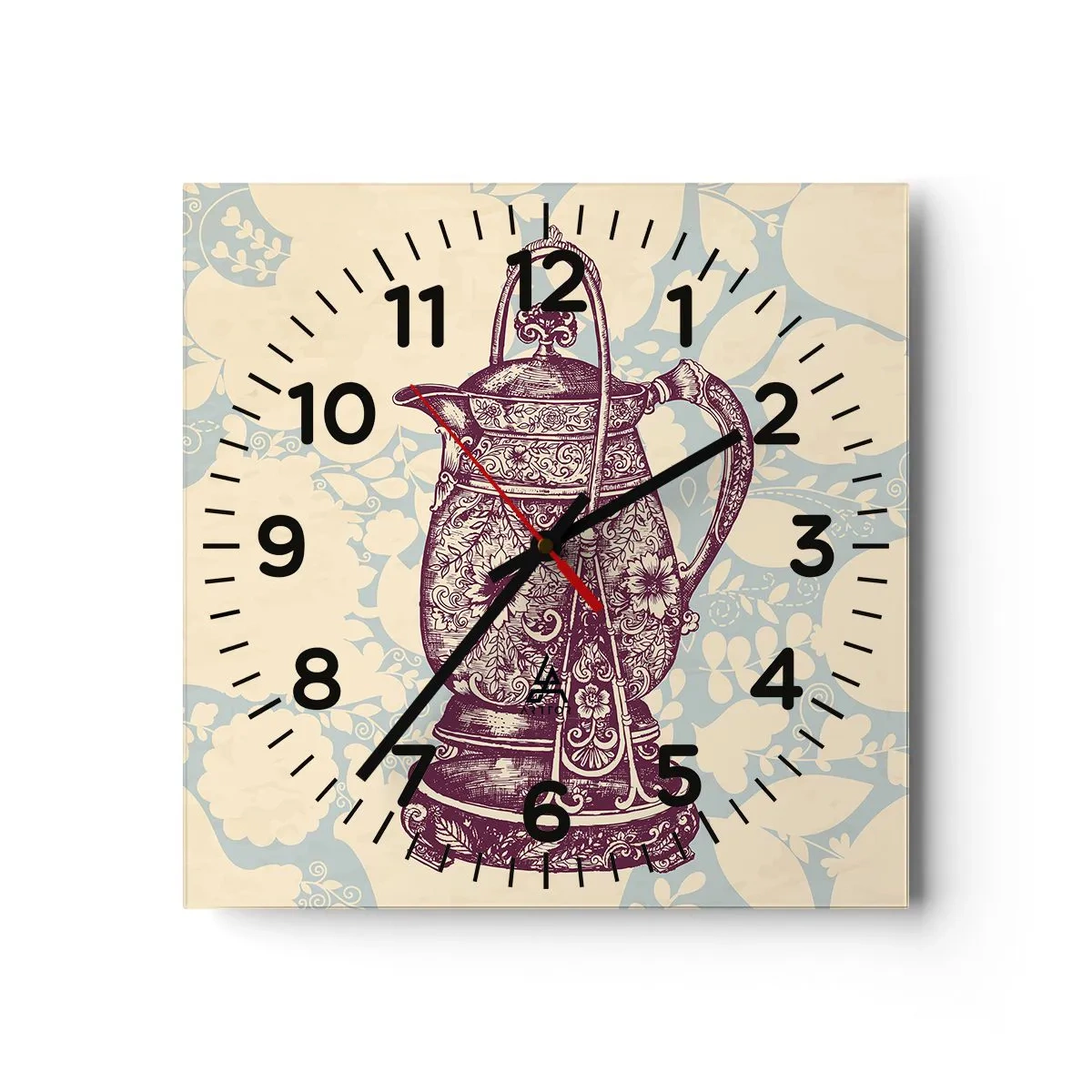 Reloj de pared - Reloj de vidrio - La belleza de lo cotidiano - 40x40 cm