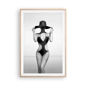 Póster en marco roble claro - Mi nombre es Elegancia - 61x91 cm