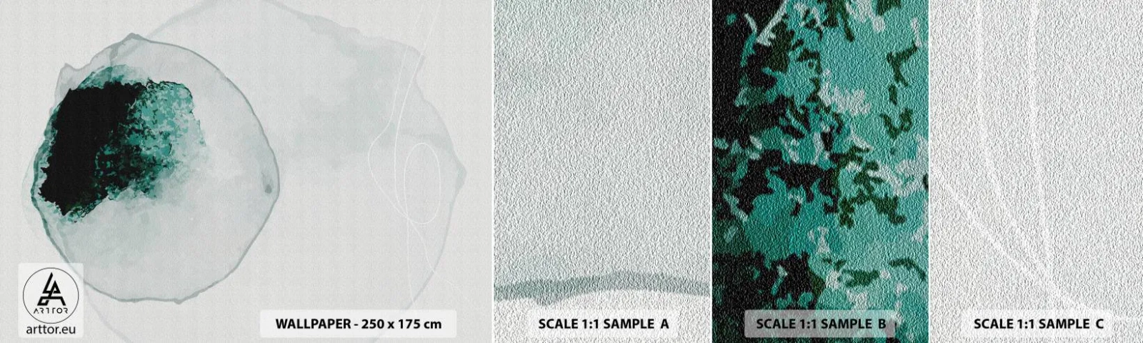 Muestra De Fotomural Standard Eco - En una gota de agua - Moderno, minimalista, Abstracción - 100x30 cm