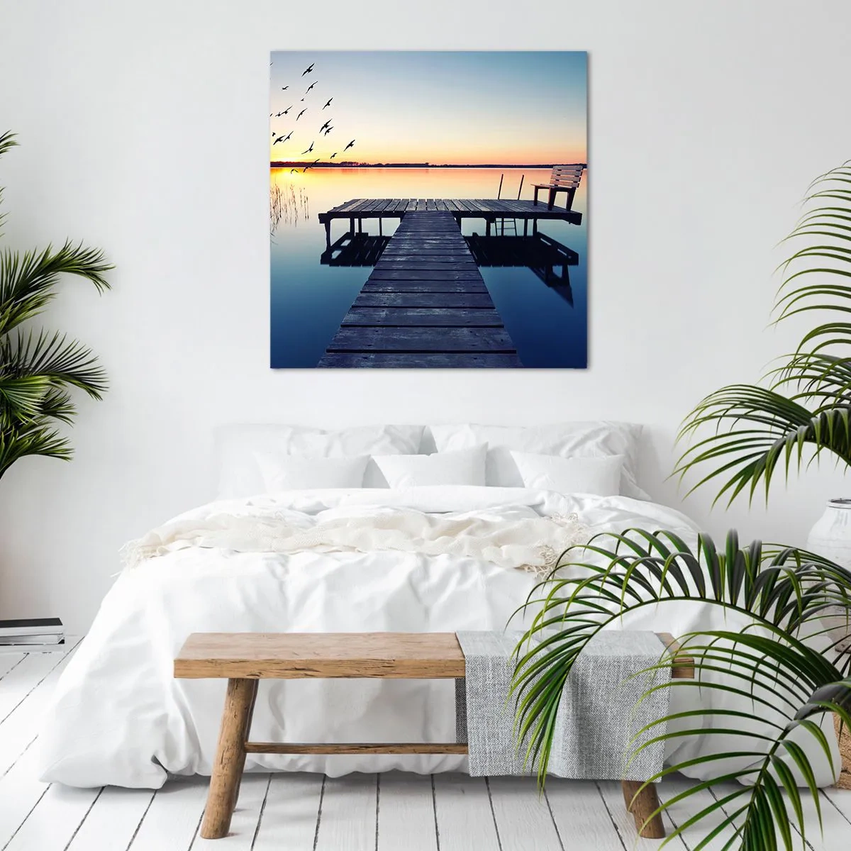 Cuadro sobre lienzo - Impresión de Imagen - Fue un buen día - 50x50 cm