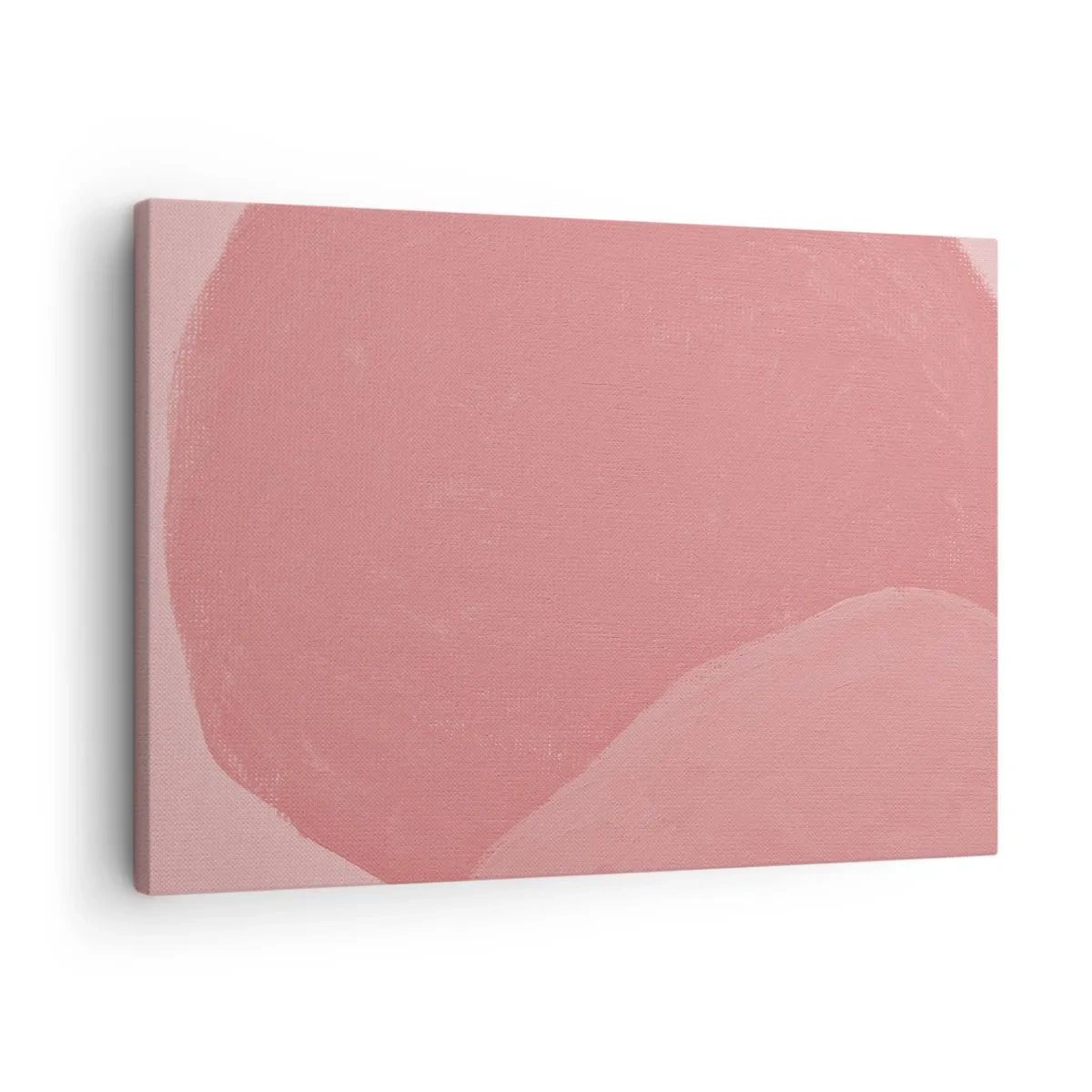 Cuadro sobre lienzo - Impresión de Imagen - Abstracción delicada en tonos rosa, formas orgánicas y minimalismo. - 70x50cm - Composición orgánica en rosa - Decoración de pared moderna para salón y dormitorio ARTTOR