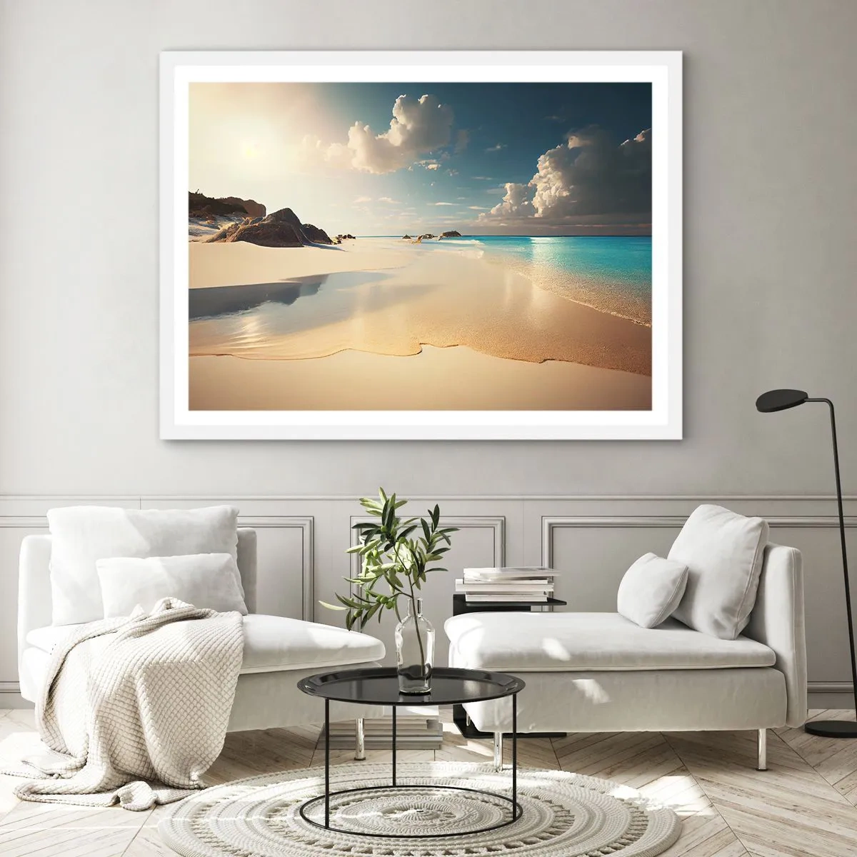 Póster en marco blanco - Un día de ensueño - 50x40 cm