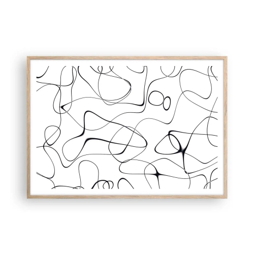 Póster en marco roble claro - Los caminos de la vida, las vicisitudes del destino - 100x70 cm