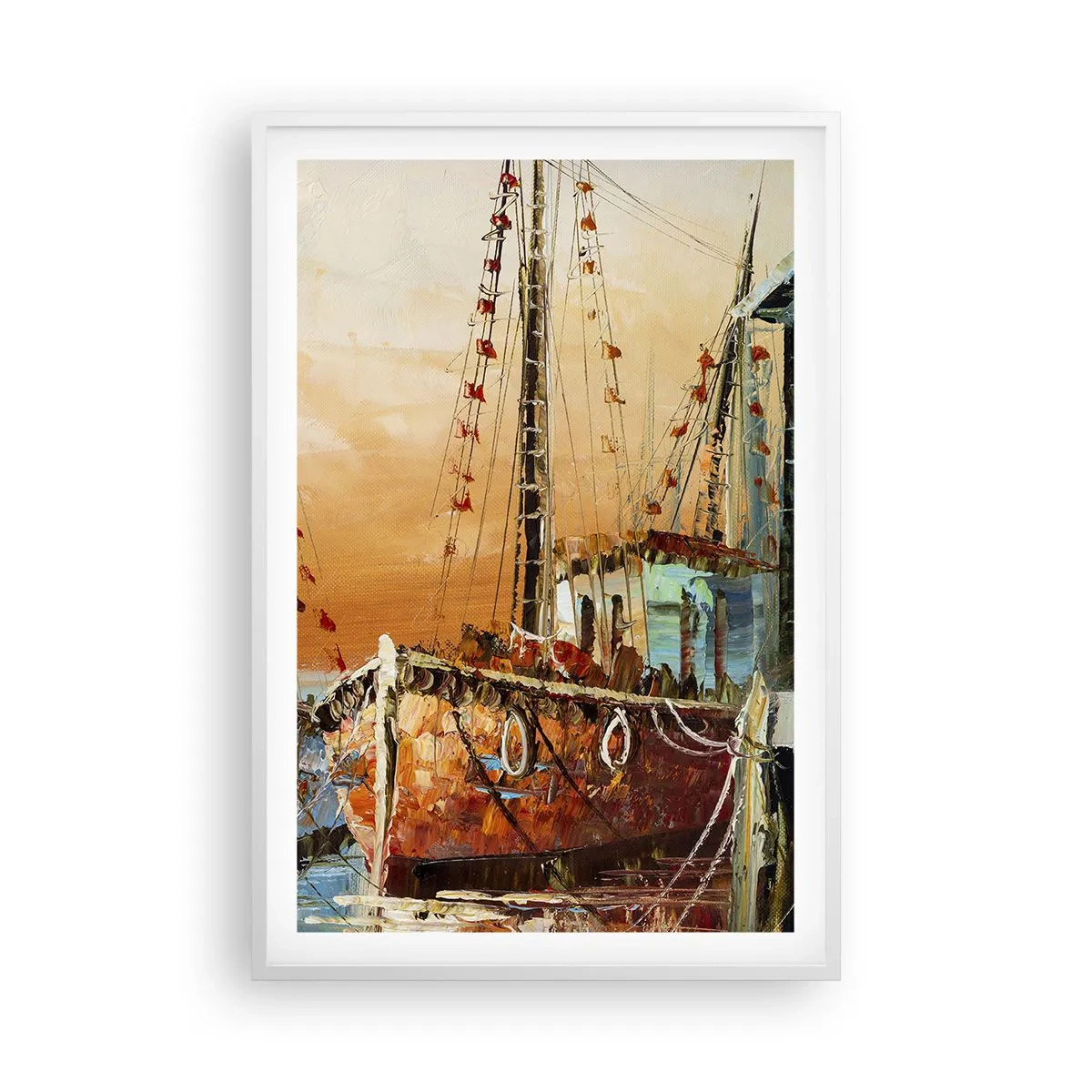 Póster en marco blanco - Regreso pacífico - 61x91 cm