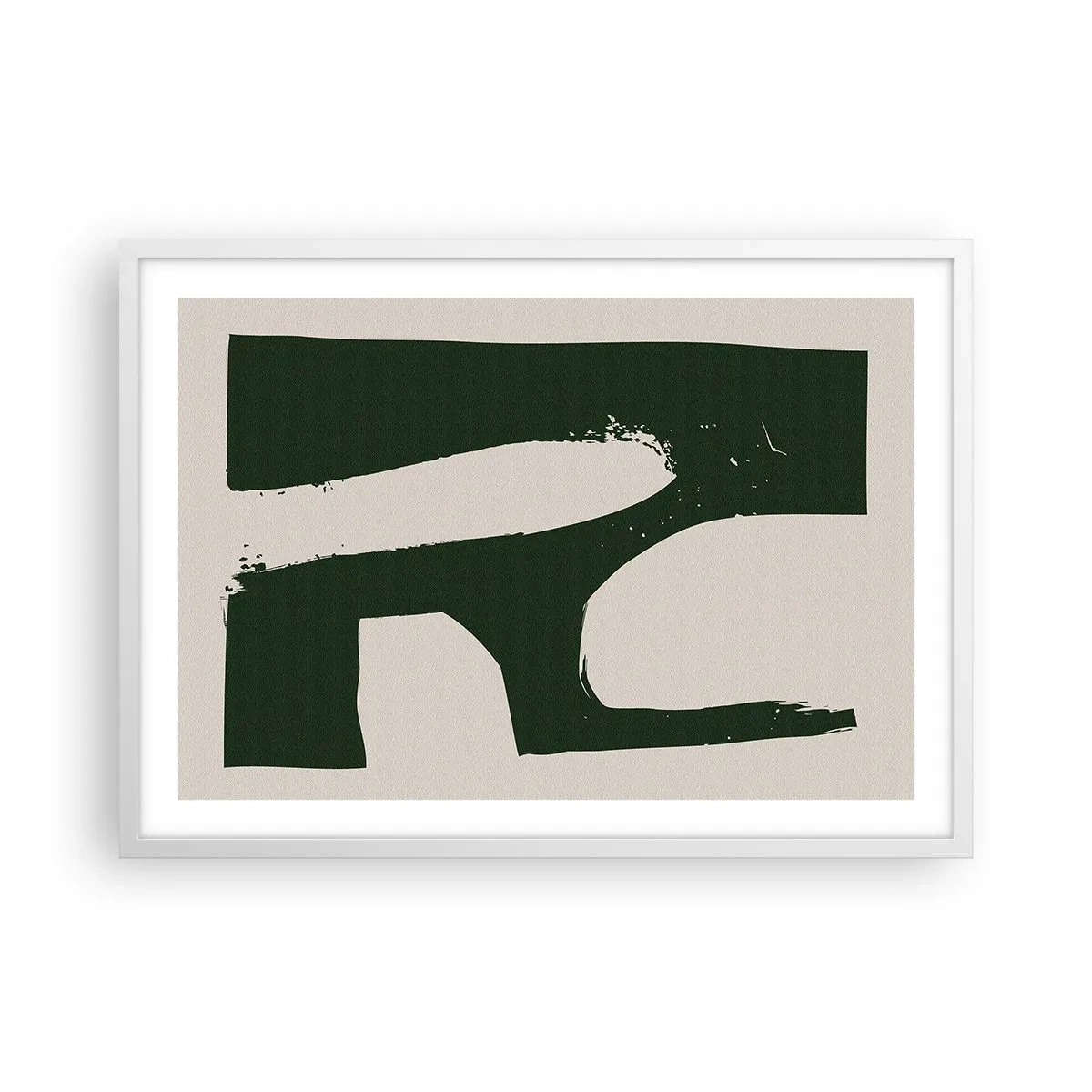 Póster en marco blanco - Bahías de blanco - 70x50 cm