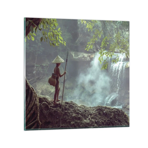 Cuadro sobre vidrio - Impresiones sobre Vidrio - Amistad con la naturaleza - 30x30 cm